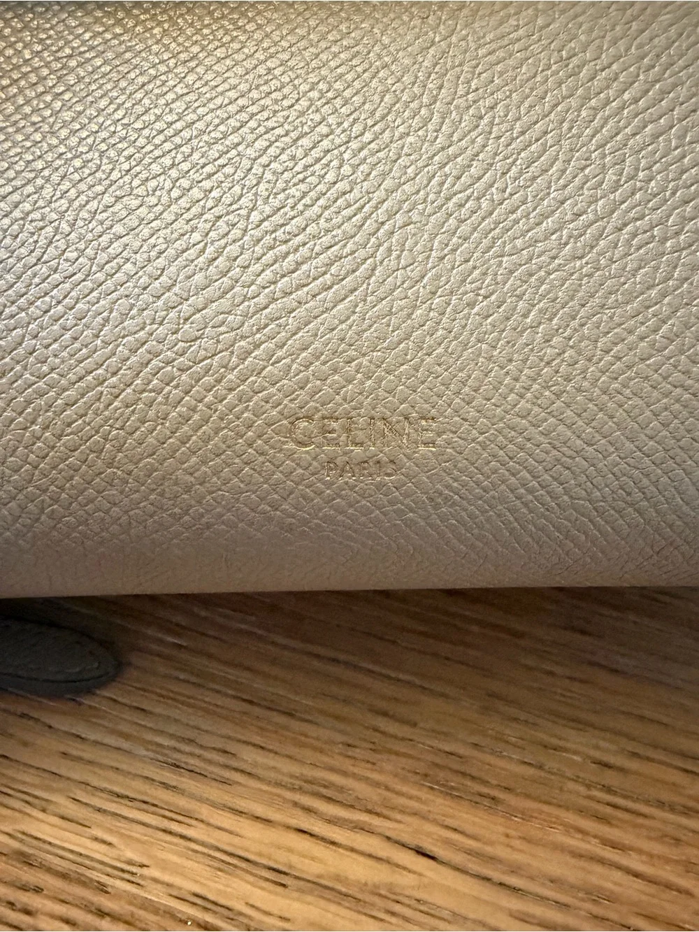 CELINE Taupe Brown Mini Nano Belt Satchel with Top Handle